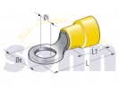 kabelové oko M8  pro průřez drátu 2,5-6mm  - žluté	